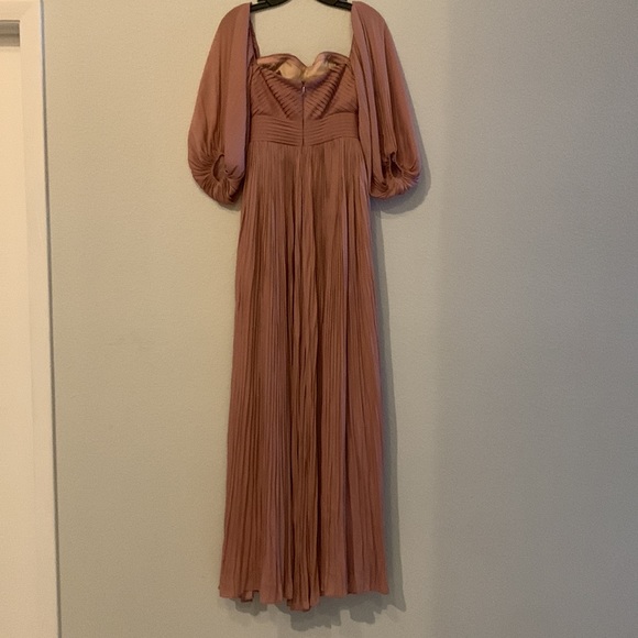 Halston Heritage Salmon Pleated Gown. Size 0. New ! - Picture 4 of 13